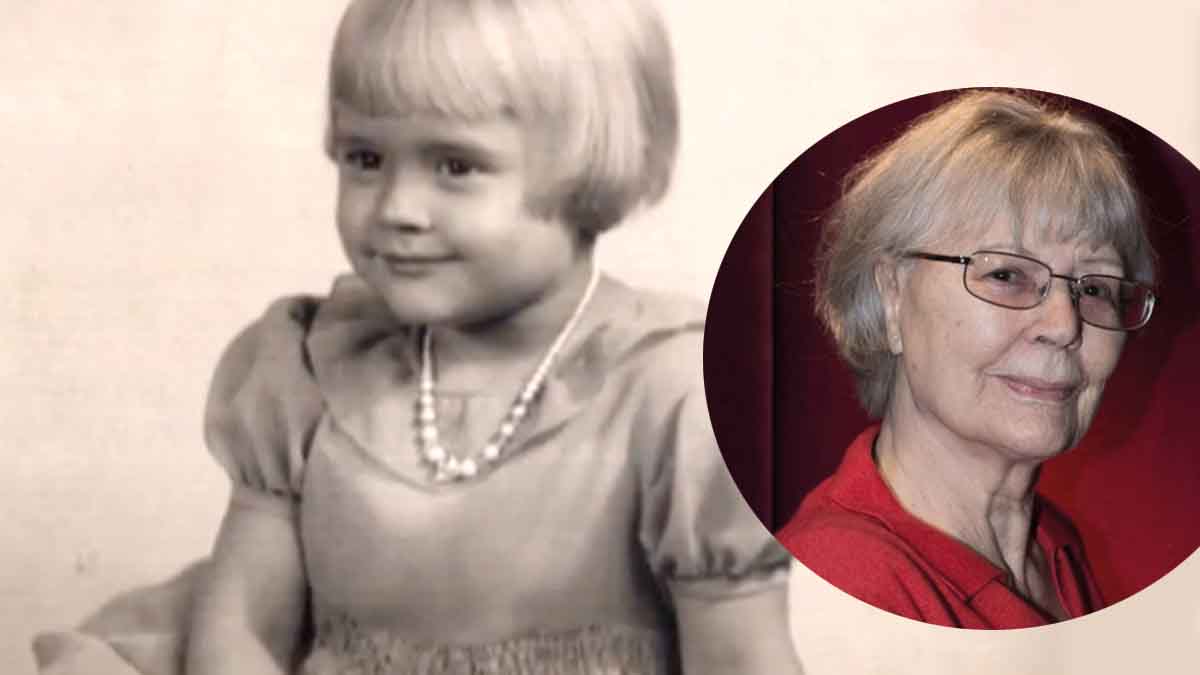 Harriet Andersson som barn och i dag
