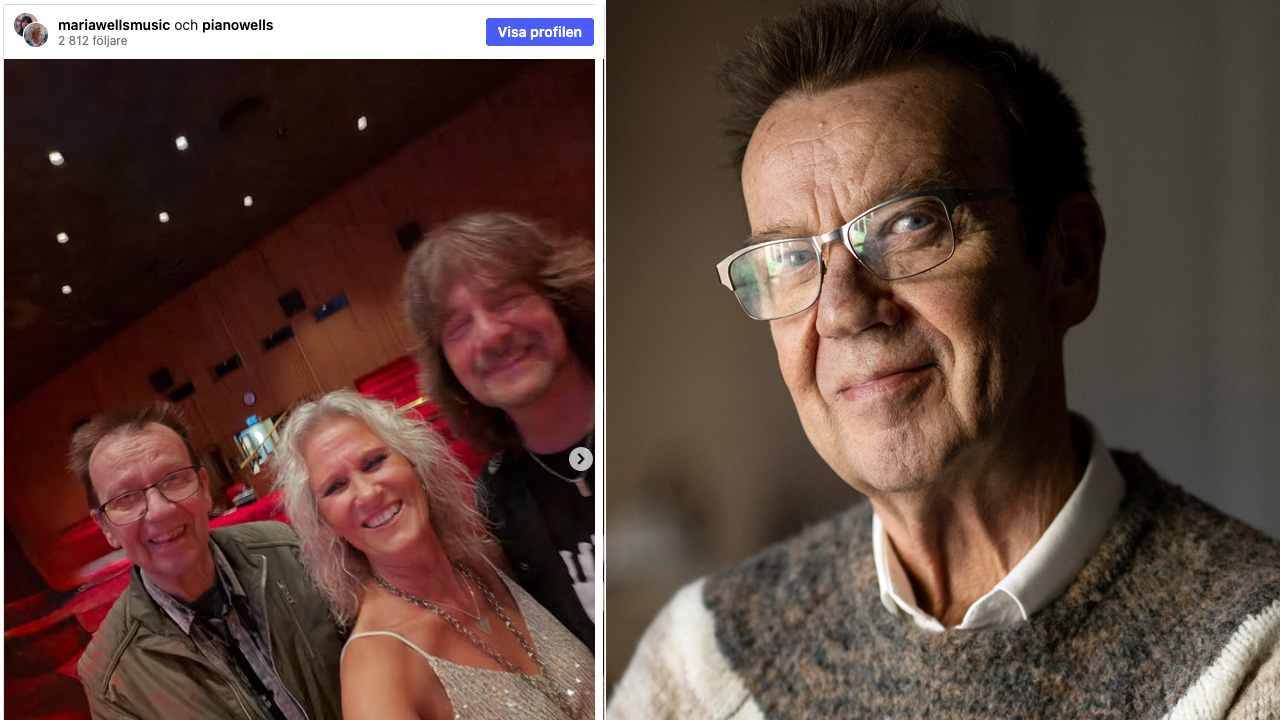 Björn Skifs tillsammans med Robert och Maria Wells