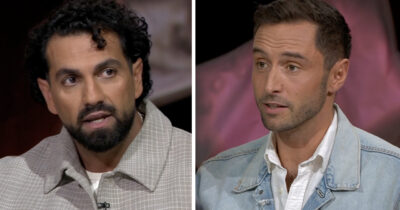 Artisten Måns Zelmerlöw och Nadime Ghazale 