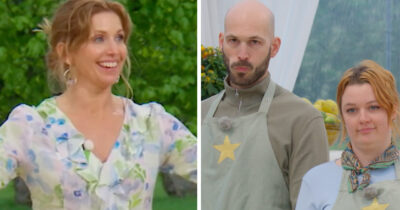 Tina Nordström och Kirsty Armstrong i "Hela kändis-Sverige bakar"