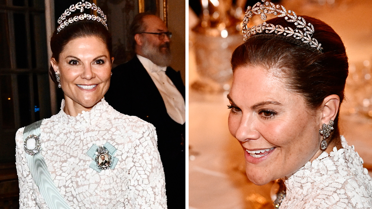Kronprinsessan Victoria på kunglig bankett