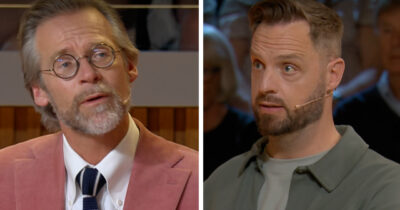 Programledaren Robin Paulsson och expert i "Fråga Lund"
