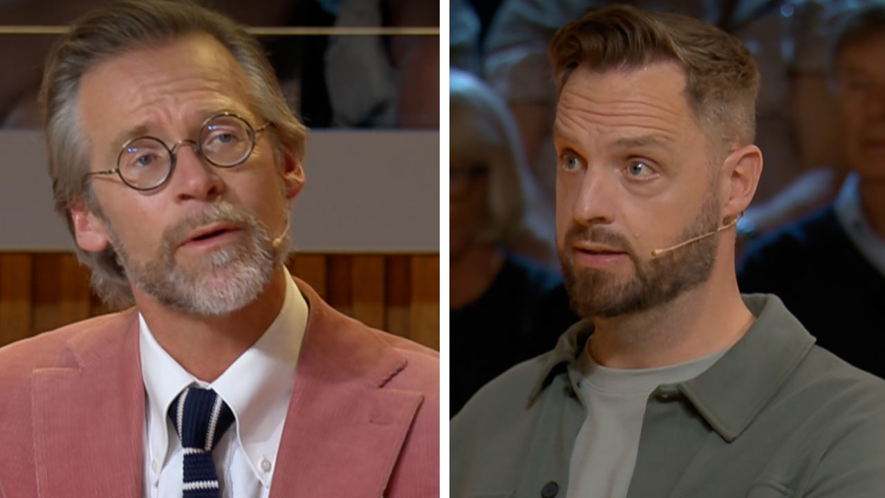 Programledaren Robin Paulsson och expert i "Fråga Lund"