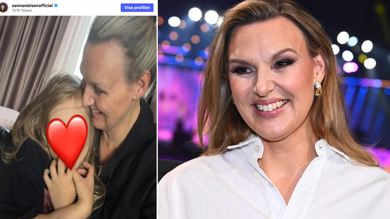 Sanna Nielsen och sonen Gibson