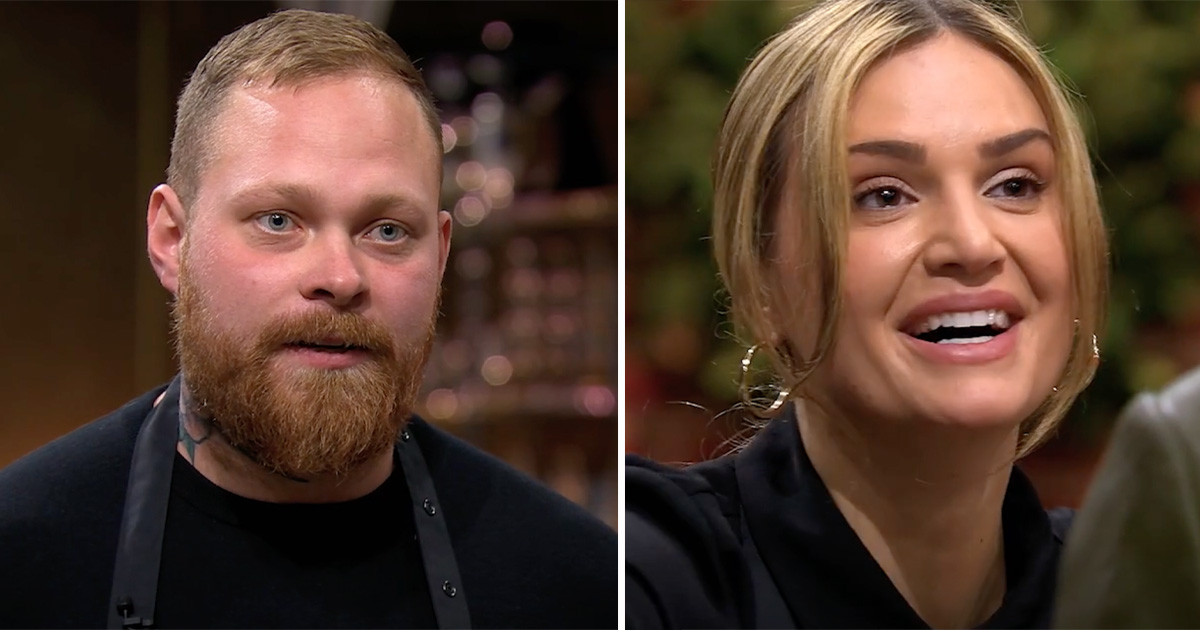 Viktor Mylläri och Emanuela Gjinesha i Sveriges Mästerkock.