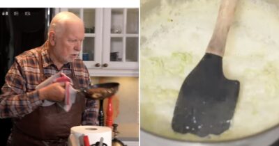 Leif Mannerström lagar mat. Bild på stuvad spetskål